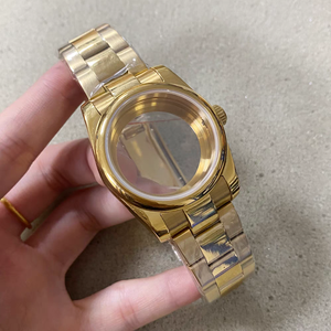 Mouvement NH35/36 Boîtier à bracelet en acier Verre saphir <span class=keywords><strong>mod</strong></span> Set Circle bezel Middle high light Silver Metal band with Magnifying glass - Product Image 4