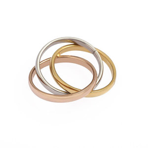 Anillos Góticos Minimalistas de Moda en Tres Colores, Combo de Venta al por Mayor, Oro de <span class=keywords><strong>18K</strong></span>, Acero Inoxidable 316L, Liquidación para Mujer - Product Image 6
