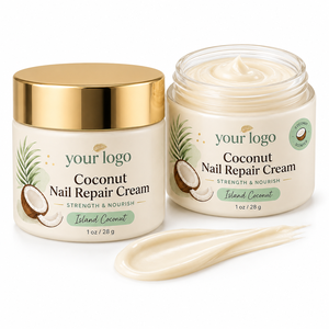 Crema para el cuidado de uñas de marca privada, nutritiva y reparadora, para uñas secas y quebradizas, con aceite de coco y cera de abejas. - Product Image 1