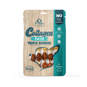 Pal's Delight, Golosinas para Perros con Alto Contenido de Proteína, Trozos de Carne de 5 Pulgadas, Triple Kabob de Colágeno, Limpian los Dientes, Digestión Sensible, No Orgánico - Product Image 1