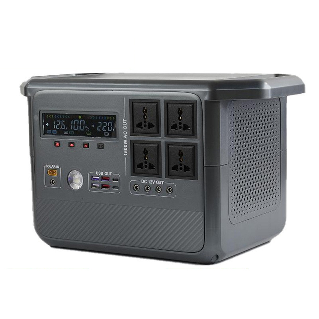 Portable Power Station 1500W Outdoor Portable Power Station Emergency Power Source 1100WH Mobile Power Solar Panel Support