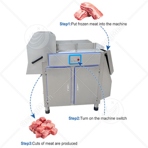 ORME Machine industrielle de découpe de dés de viande de porc de poisson et de bœuf Machine automatique de découpe de cubes de poitrine de poulet congelée - Product Image 3