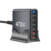 Dropshipping PD 140W 100W 65W GaN Charge Rapide 6 Ports Station de Chargeur de Bureau pour Téléphone Tablette Ordinateur Portable 470W USB C QC Chargeur