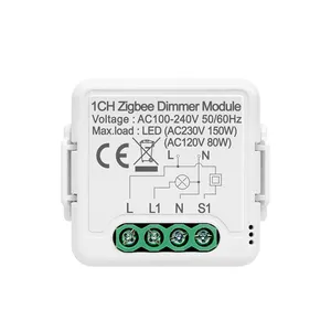 Zigbee 1/2Gang Dimmer Module Push Dimmer Switch Tuya Zigbee Smart Light Dimmer funziona con Alexa