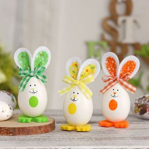 3pcs <b>Easter</b> Eggs Bunny Egg <b>Ornaments</b> Cute <b>Easter</b> Decoration Gift Decorative Rabbit Eggs for Dresser Bookshelf Desk Dining Table - Product Image 5