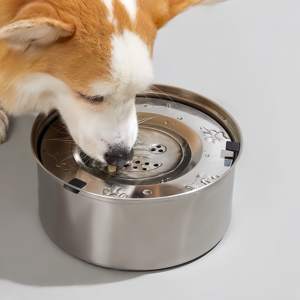 Cuenco de Acero Inoxidable 304 <span class=keywords><strong>para</strong></span> Mascotas, Comederos de 1L/3L/5.6L, Cuenco de Agua Flotante Antiderrames <span class=keywords><strong>para</strong></span> <span class=keywords><strong>Perros</strong></span> y Gatos, Sin Manchas, Estimula la Hidratación - Product Image 2