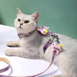 Adjustable Cat Leash No Pull Harness Kitten Harness Cat Harness And Leash For Walking Escape Proof Cat Products