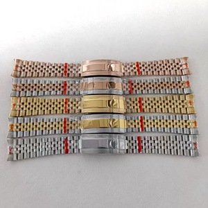 Bracelet à cinq maillons en acier inoxydable de 20 mm pour montre, compatible avec les boîtiers de montre de style Coin Edge - Product Image 1
