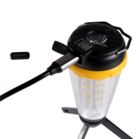Lanterne de camping portable multifonctionnelle Wason 2 en 1, lanterne magnétique rechargeable à lumière froide et chaude avec trépied