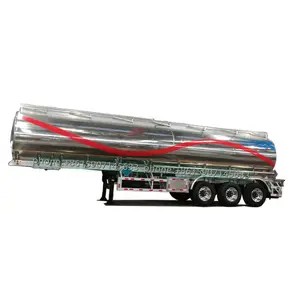 Mudah untuk melengkapi pengisian bahan bakar minyak bumi baja semi trailer purnajual 45000L 12 ban 5454 5813 aluminum tanker semitrailer