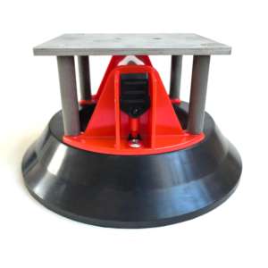 Taza de vacío con mango de ABS de 10 "con almohadilla cóncava profunda de montaje en aluminio para una fácil fijación en superficies no porosas curvas o irregulares - Product Image 4