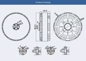 Motor sin Escobillas T-Motor MN1018 Kv72 de Alta Eficiencia, Empuje de 10kg-50kg para Helicópteros, Material de Fabricación de Alta Calidad - Product Image 2