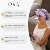 Bonnet en Soie 100% avec Broderie 3D Logo Personnalisé pour Emballage Neutre de Marque, Étiquette Personnalisée - Style Européen et Américain, Toutes Saisons, Pour Dormir