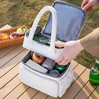 Sac isotherme en tissu Oxford à double couche avec doublure PEVA, style coréen matelassé, boîte à lunch pour femmes, haute qualité