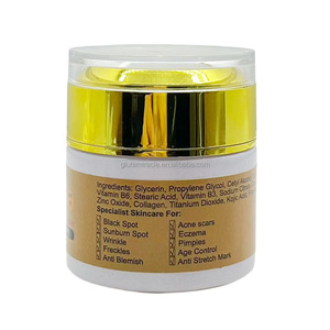 Crème visage éclaircissante 24K extra blanchissante, personnalisable en petites séries, sans taches dorées, hydratant pour le visage, réduit les taches brunes et les cicatrices d'acné. - Product Image 4