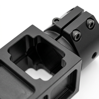 Support de fixation en aluminium usiné CNC sur mesure LAIDNUO, adaptateur de montage creux anodisé noir de précision pour équipement OEM