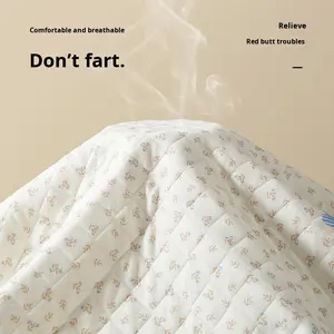 Sábana de cama de bebé lavable transpirable impermeable de clase A Funda de colchón 100% algodón patrón de dibujos animados antipolvo ácaros 200TC todas las estaciones - Product Image 3