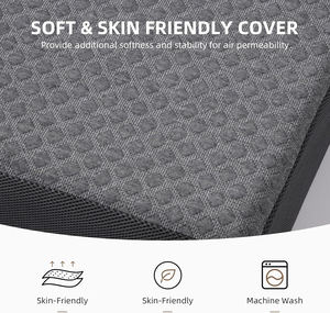 Matelas en mousse à mémoire de forme pliable à trois volets - Housse amovible écologique - Tissu lavable - Fond antidérapant - Pour les voyages, le camping et la maison - Product Image 3