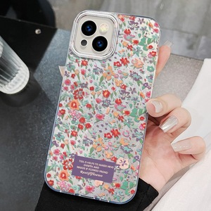 Nhà cung cấp hàng đầu hoa nhỏ in Bạc lụa Pattern PC điện thoại di động Bìa trường hợp đối với iPhone 8 x XR XS max 11 12 13 14 15 16 17 không khí - Product Image 2