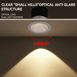 Đèn <span class=keywords><strong>LED</strong></span> âm trần <span class=keywords><strong>COB</strong></span> 3 màu AC220V 6-7W mới, điều chỉnh được, dùng cho khách sạn, chiếu sáng thương mại - Product Image 3