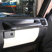 Pour mercedes-benz classe G W463 2009-2018 contrôle Central co-pilote poignée garniture panneau couverture véritable Fiber de carbone accessoires intérieurs