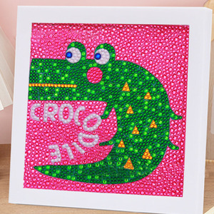 Cartone animato ippocampo e pesce diamantato Art Painting Kit per bambini artigianato forniture facili fai da te Diamond Painting - Product Image 3