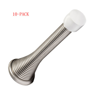 10 Pack Flexible Heavy Duty Wall Screw-In Metal Stainless Steel <strong>Spring</strong> <strong>Door</strong> Bumper <strong>Stoppers</strong> - Product Image 1
