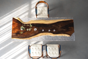 Mesa de Resina Epoxi <span class=keywords><strong>Sancho</strong></span> Multi-Bay de Tres Capas con Micro Paisaje Subacuático, Diseño Contemporáneo, Juego de Comedor - Product Image 4