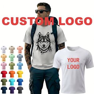 T-shirt personnalisé en coton 100% 180GSM pour homme, t-shirt surdimensionné, impression de logo personnalisée, évacuation de l'humidité pour unisexe - Product Image 1