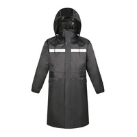 Imperméable de sécurité en tissu Oxford pour homme et femme, une pièce, long, intégral, réfléchissant, double couche, épaissi, imperméable