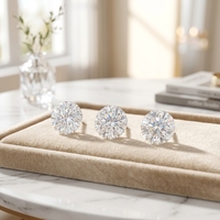 Diamantes CVD Starsgem de 1ct, 2ct, 3ct, sin fosforescencia, fáciles de probar, calificación DE VS VVS, diamantes cultivados en laboratorio, redondos, sueltos.