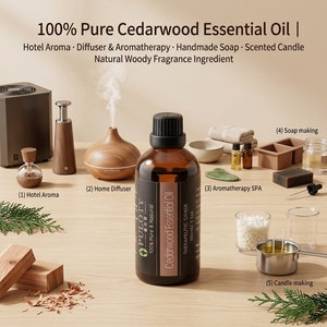 Huile Essentielle de Cèdre 100% Naturelle pour Hôtels, Huile Aromatique pour Diffuseur, Fabrication de Savons et Bougies, <span class=keywords><strong>Huiles</strong></span> <span class=keywords><strong>Essentielles</strong></span>, Aceites Esenciales - Product Image 1