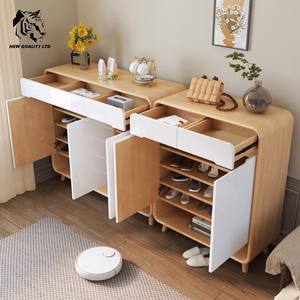 Mueble zapatero de madera para sala de estar, diseño nuevo, ecológico, gran stock, precio de fábrica, personalizable. - Product Image 4