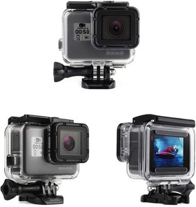 Boîtier de protection étanche sous-marine de 45 mètres + étui pour objectif pour <span class=keywords><strong>GoPro</strong></span> <span class=keywords><strong>Hero</strong></span> <span class=keywords><strong>7</strong></span>/6/5 Black <span class=keywords><strong>Hero</strong></span> (2018) - Product Image 3