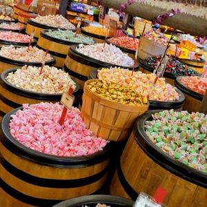 Rustikalen design große holz barrel displays lebensmittel lagerung barrel - Product Image 5