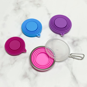 Tasse pliable portable en silicone pour l'extérieur, télescopique, résistante aux chutes, avec couvercles souples imprimés de qualité alimentaire, pour le thé, design moderne - Product Image 5
