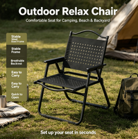 Chaise pliante inclinable de qualité supérieure en acier carbone, chaise longue d'extérieur pour le camping, la pêche, la plage, le jardin, le parc