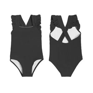Maillot de bain une pièce imprimé léopard pour enfants - Doux, extensible, sans manches - Product Image 4