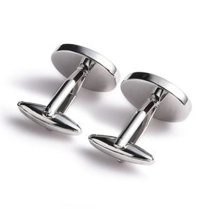 Mancuernillas de Alta Gama para Hombre, Forma Ovalada, Color Amarillo, Regalo Empresarial - Product Image 3