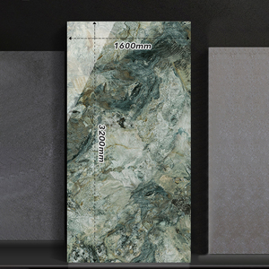 Carreaux de porcelaine émaillée de grande taille en marbre <span class=keywords><strong>vert</strong></span> émeraude, décoration murale, pierre frittée, inventaire régulier, moderne, 1600x3200 - Product Image 3