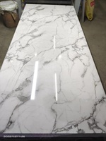Panel de Pared para Ducha de PVC con Acabado UV, Imitación Mármol Blanco, 1/1.2m, de Alta Calidad, Resistente al Agua, el Más Vendido
