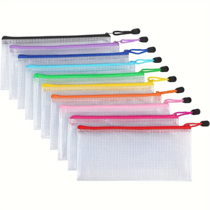 Mehrzweck-Schülerbedarf PVC-Netztasche Transparente Netz-Schreibwarenorganizer Reißverschluss-Dokumententasche - Product Image 1