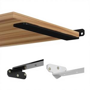 Soportes Flotantes de Una Sola Cara SSR B-1000 de Alta Resistencia, Estantes Ocultos, Herrajes de Hierro Fundido, Soportes en L, Metal Negro Rústico Industrial - Product Image 1