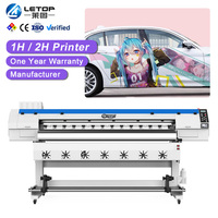 Impresora digital de gran formato LETOP 1.6M 1.9M para vinilos y pegatinas, plotter de inyección de tinta, máquina de impresión rollo a rollo, impresora eco-solvente