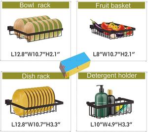 Au-<span class=keywords><strong>dessus</strong></span> de L'évier En Acier Inoxydable Plat Séchage Grille Égouttoir Étagère pour le Stockage De Cuisine Compteur Organisateur - Product Image 4
