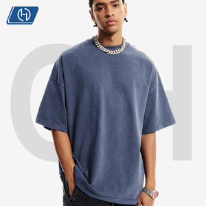 เสื้อยืดผู้ชายผ้าฝ้าย 100% น้ำหนัก 310 กรัม ทรงวินเทจ ผ้าขัดเนื้อนุ่ม ระบายความชื้นและกันยับ ทรงหลวม สวมใส่สบาย แขนสั้น - Product Image 2