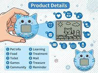 Animaux électroniques, jeu électronique nostalgique pour animaux de compagnie, jouet, porte-clés Uni Animal, Giga Virtual Digital Pet