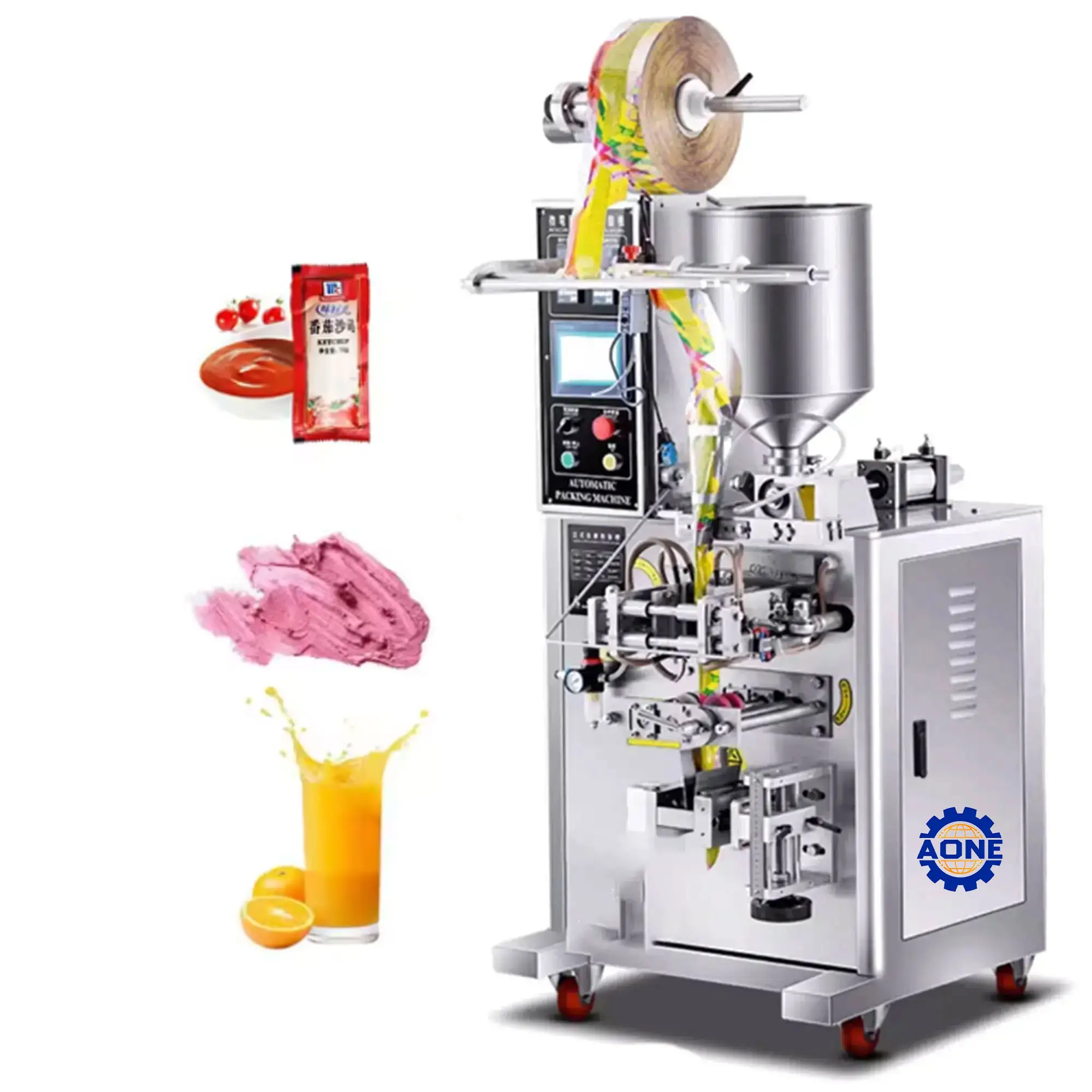 Hot Sales Small Bag Packing Machine Tomato Paste Sauce Soy Honey Curry Sauce Stick Packing Machine