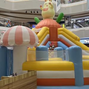 Moonwalk Commercial Gonflable Videur Adulte Blanc Château Gonflable Enfants Mini Arc-En-Ciel Pastel <span class=keywords><strong>Rose</strong></span> Mariage Maison de Rebond Toboggan - Product Image 4