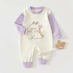 Tutina <span class=keywords><strong>per</strong></span> Neonati Primavera Autunno Inverno, Pagliaccetto in Puro Cotone con Stampe Cartoon, Unisex - Product Image 6